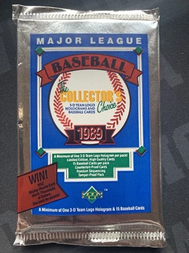 1989 Upper Deck Low Baseball Pack – Unopened Foil – Ken Griffey Jr. Rookie Year