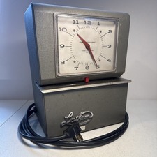 Vintage LATHEM Time Clock Recorder Punch - no key, Works As Is