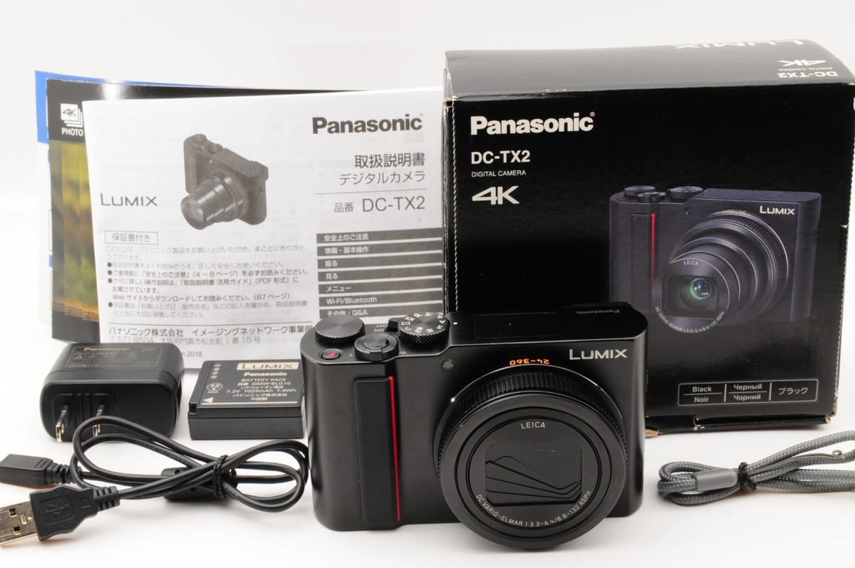 🎦 Panasonic LUMIX DC-TX2 Black (TZ200/ZS200 Japan ver.)【MINT in