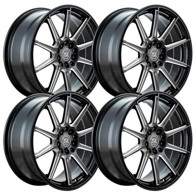 (Set-4) Drag DC39 18X8 5x4.5/5x114.3 Black Milled 35mm Wheels Rims 18 Inch