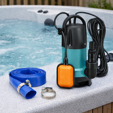 Submersible Water Pump Electric Dirty Clean Pond Pool Flood Spa 400w & 5m Hose