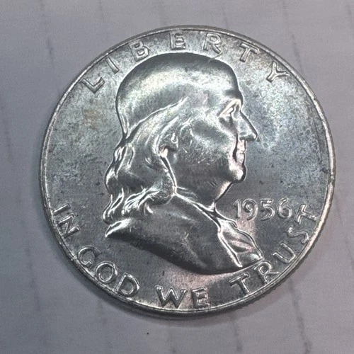 1956-P Franklin Half Dollar Choice/Gem BU Uncirculated Full Bell Lines FBL