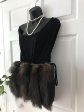 Vintage Silver Fox Fur Purse/Hand Warmer Muff