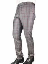 BERWICH pantalone quadri grigio