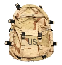 USGI Military MOLLE II 3-Day Assault Pack Desert 3-Color NO STIFFENER - USED