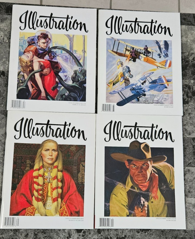 Illustration Magazine LOT of 4 Illustrated Press Issues #14, 19, 22, 34.