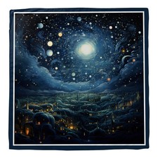 27.5 inch Large Square Satin Head Scarf Silk Feeling Hair Wrap for Women