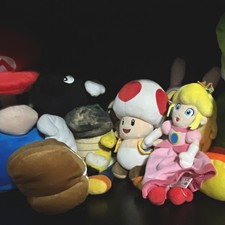 Super Mario Bros Plush Lot Mario Yoshi Princess Peach Toad Small Multicolor