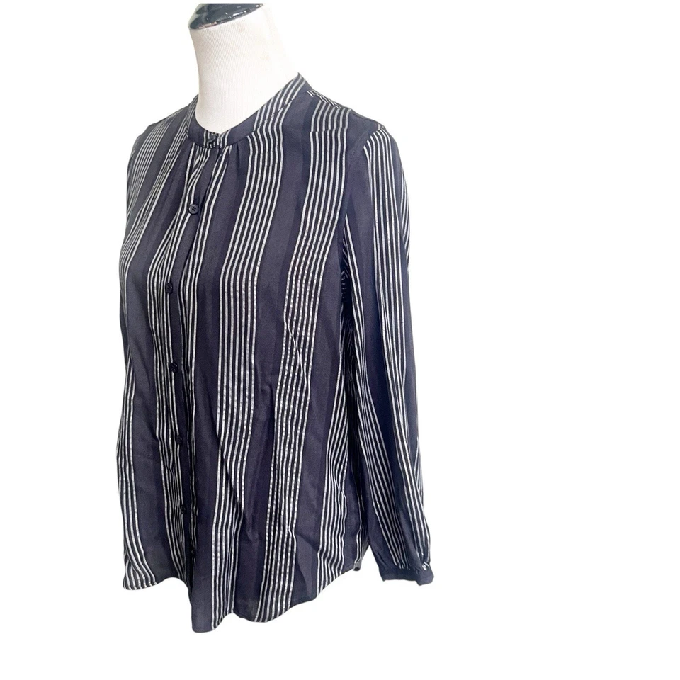 Rails Elouise Segrada полоски блузка на пуговицах черный белый размер маленький новый с Ярлыками - Изображение 2 из 4