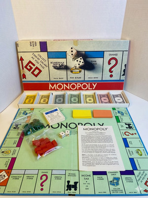 Vintage 1970s Monopoly Game Parker Brothers No 8 Excellent Condition - No Tokens