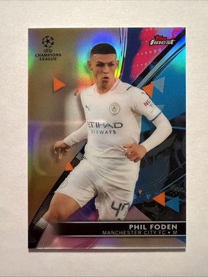 2022 Topps Finest  UCL Phil Foden Gold 47/50 (Foden Jersey #47) Manchester City