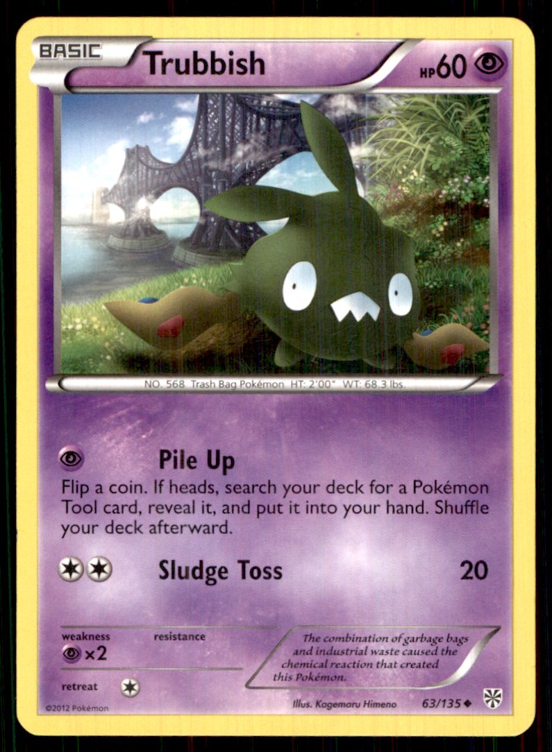 2013 Black & White - Plasma Storm Trubbish Basic/Uncommon #63