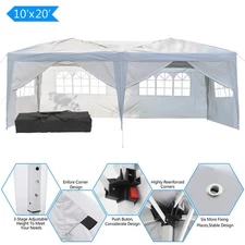 10x20' Pop Up Canopy Wedding Party Tent Outdoor Folding Waterproof Heavy Duty