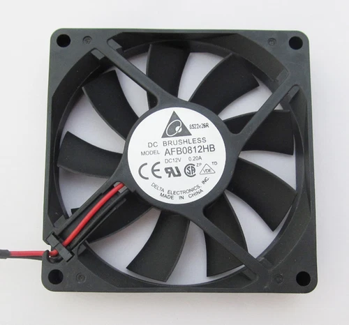 Ventilador de refrigeración de CPU Delta AFB0812HB 80x80x15 mm 80mm 8015 12V 0.2A cable de 2 pines 1 pieza - Imagen 1 de 4