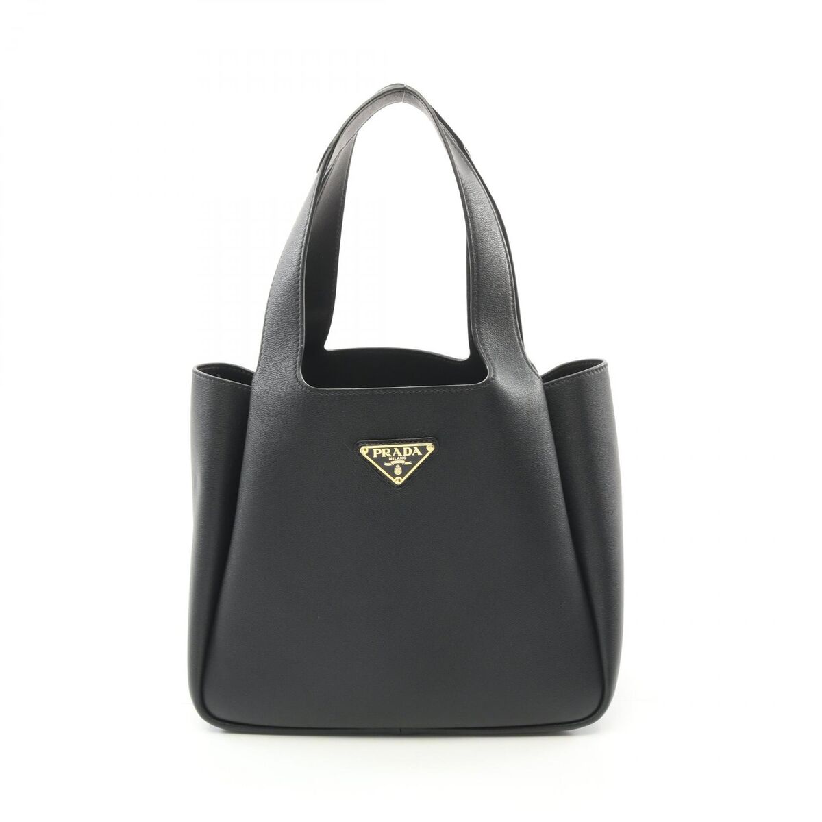 PRADA SOFT GRAIN Tote hand Bag 1BG3352CYSF0002 leather Black PRADA SOFT GRAIN Tote hand Bag 1BG3352CYSF0002 leather Black