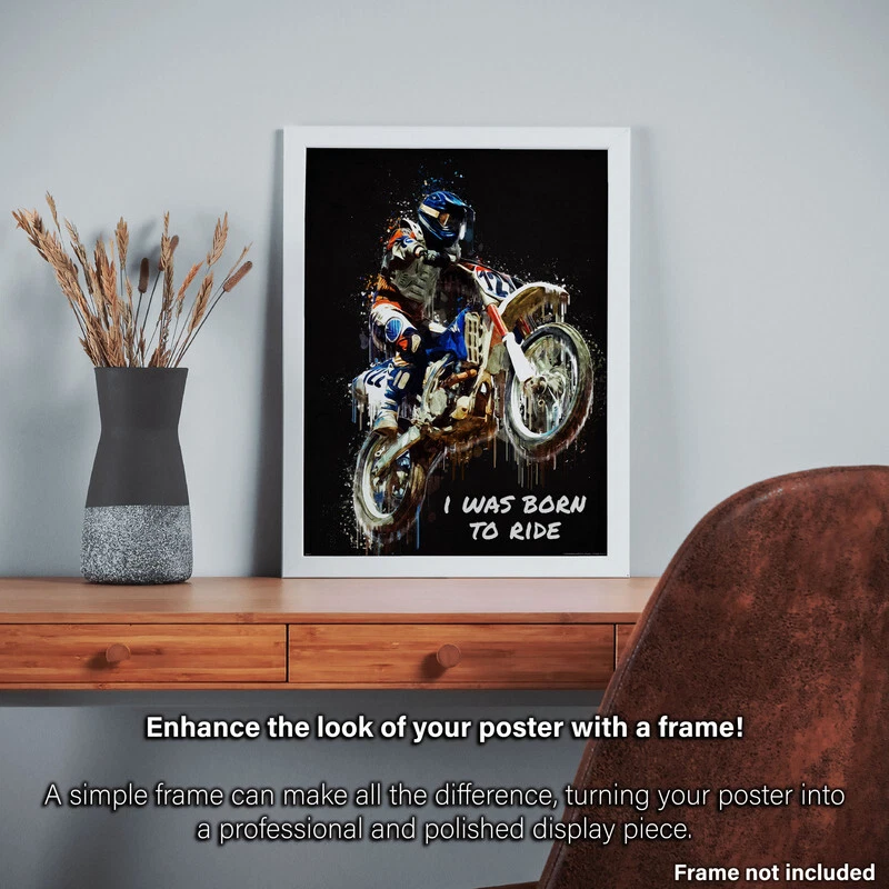 Motocross Dirt Bike Track Poster Print Wall Decor