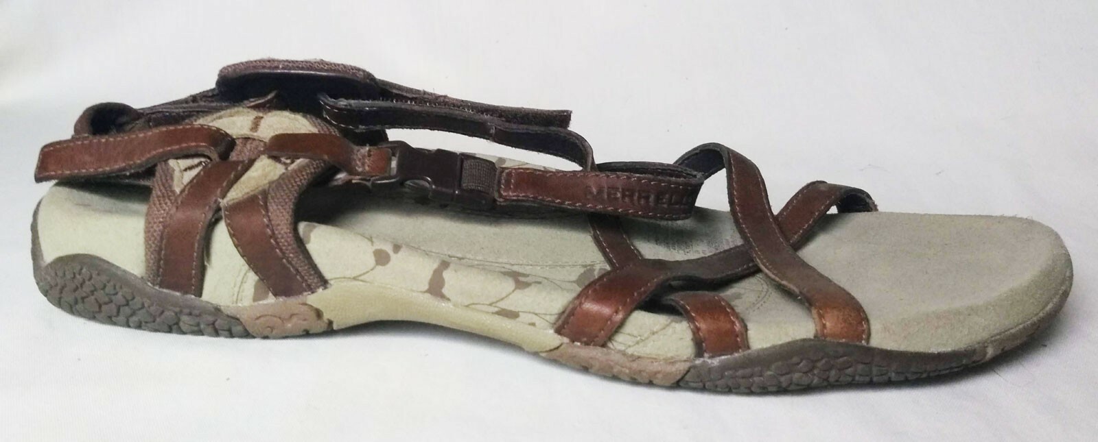 Merrell Terran Lattice Sandals Women's US Size 9 Brown Strappy Sport Soles