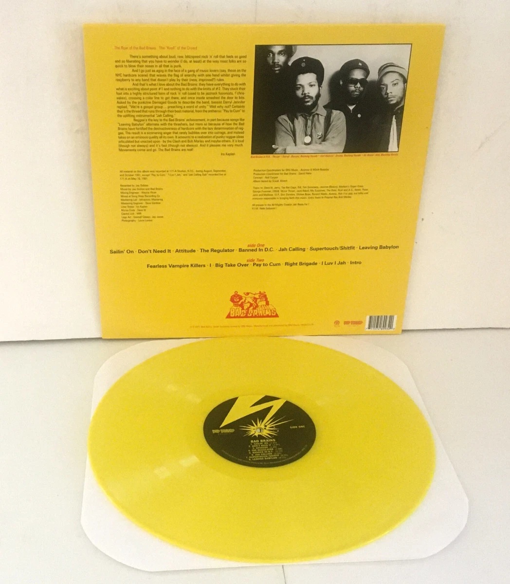 BAD BRAINS s/t ( self-altd ) Lp YELLOW Vinyl Record