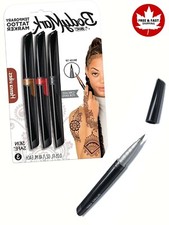 Cosmetic Quality Temporary Tattoo Marker W/ Henna Vibes 3 Count Assorted Colors