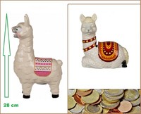 2-Lama-Horst-Keramik-Spardosen-Sparschweine-Alpaka-Deko-Xxl-Set