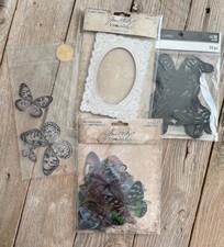 Tim Holtz Idea-ology Lot 72 Pieces Wings 1 Frame  small black crows birds bonus