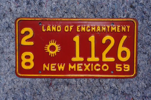 1959 New Mexico License Plate