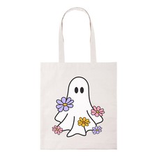 Blumen Geist Halloween süß gruselig Tragetasche Baumwolle Shopper