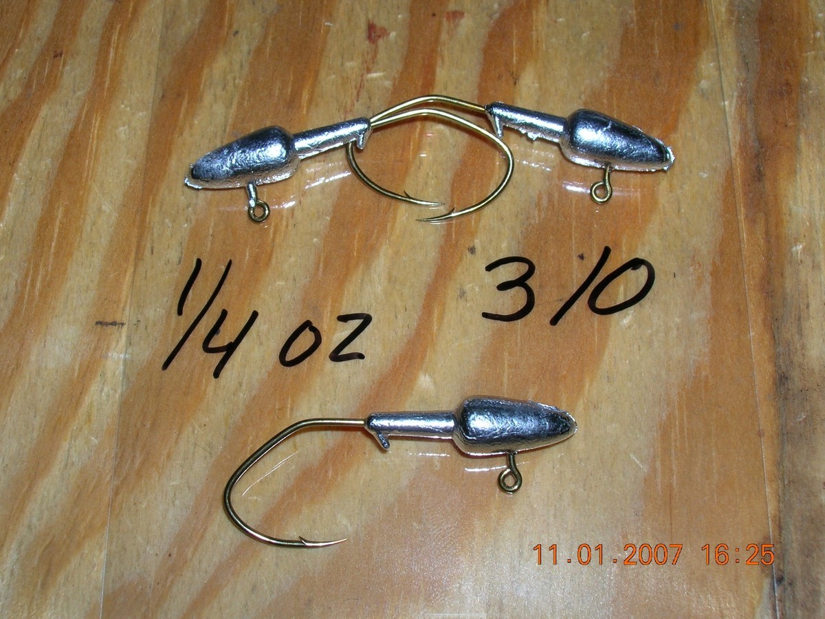 50 1/16oz Darter Jigs Bronze Mustad Hooks #2 #1 1/0 2/0 3/0 4/0 U