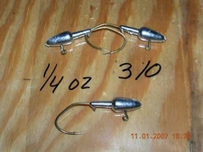 50qty 1/4oz Darter Jigs Bronze Sickle Hooks 1/0  2/0  3/0 or 4/0  You Choose