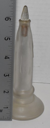Vintage Spencer Perfume Frosted Glass Candle Shaped Bottle with Flame Stopper - Foto 5 di 6