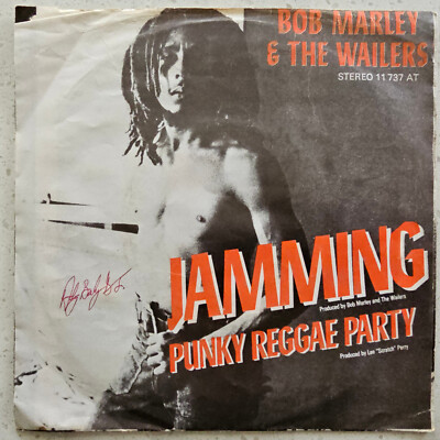 Bob Marley & The Wailers (e) Jamming / Punky Reggae Party - 1977 German 7'' P/S