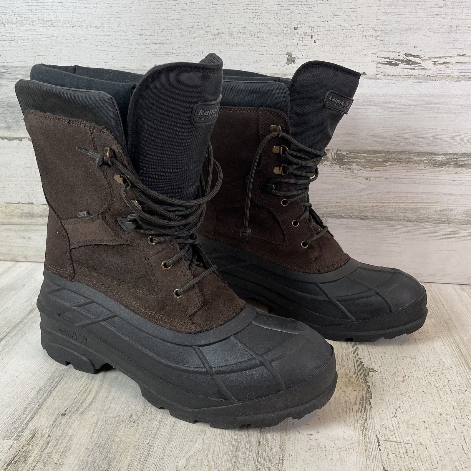 Kamik Nationplus Men's Winter Boot WK0097 Size 14 US Dark Brown eBay