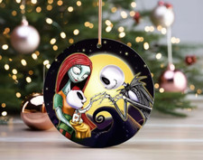 The Nightmare Family Nightmare Before Christmas Circle Ornament