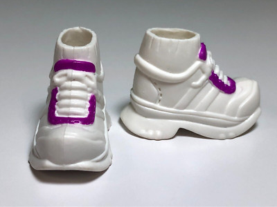Barbie Doll Shoes My Scene White Purple Tennis Sneakers Sock Top Arch Foot #950
