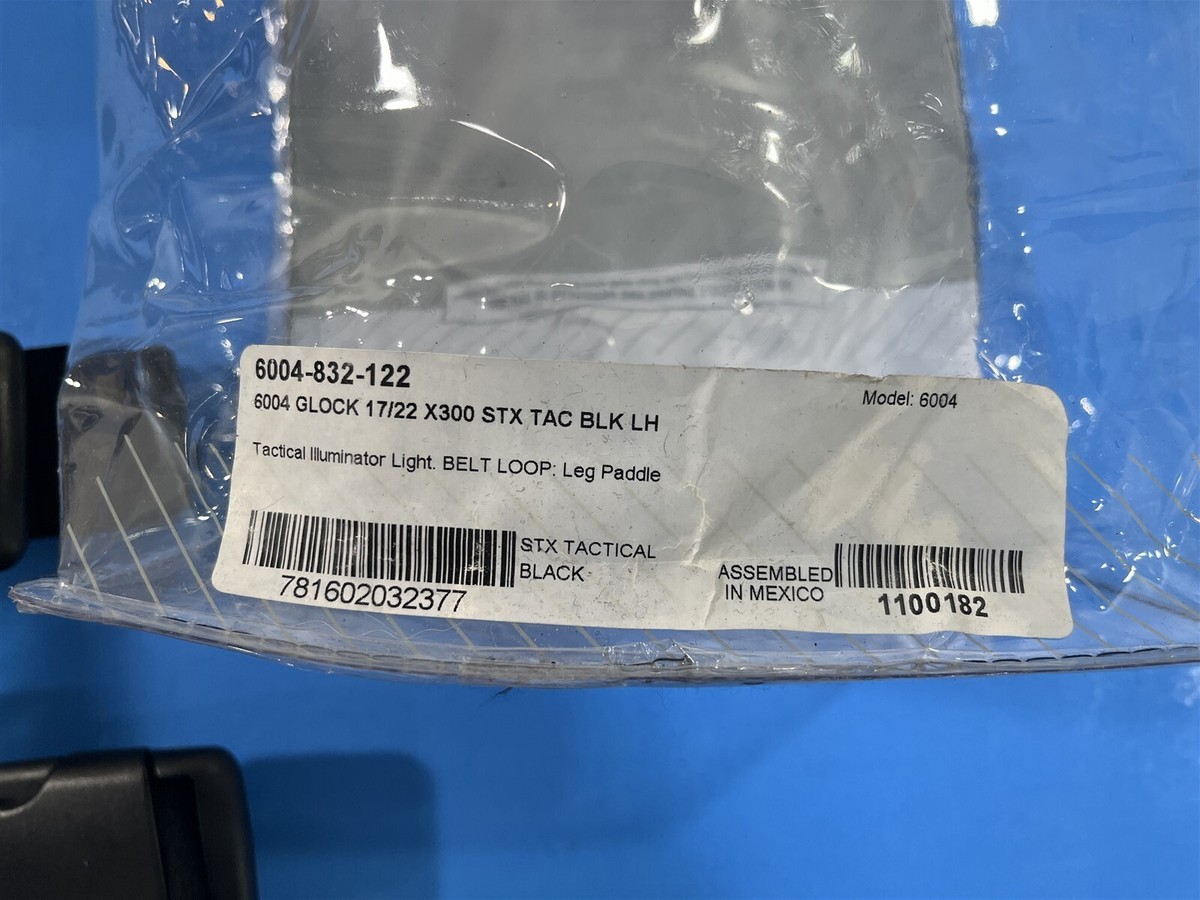 SAFARILAND 6004-832-122 SLS STX TACTICAL LEG HOLSTER GLOCK 17 22 w