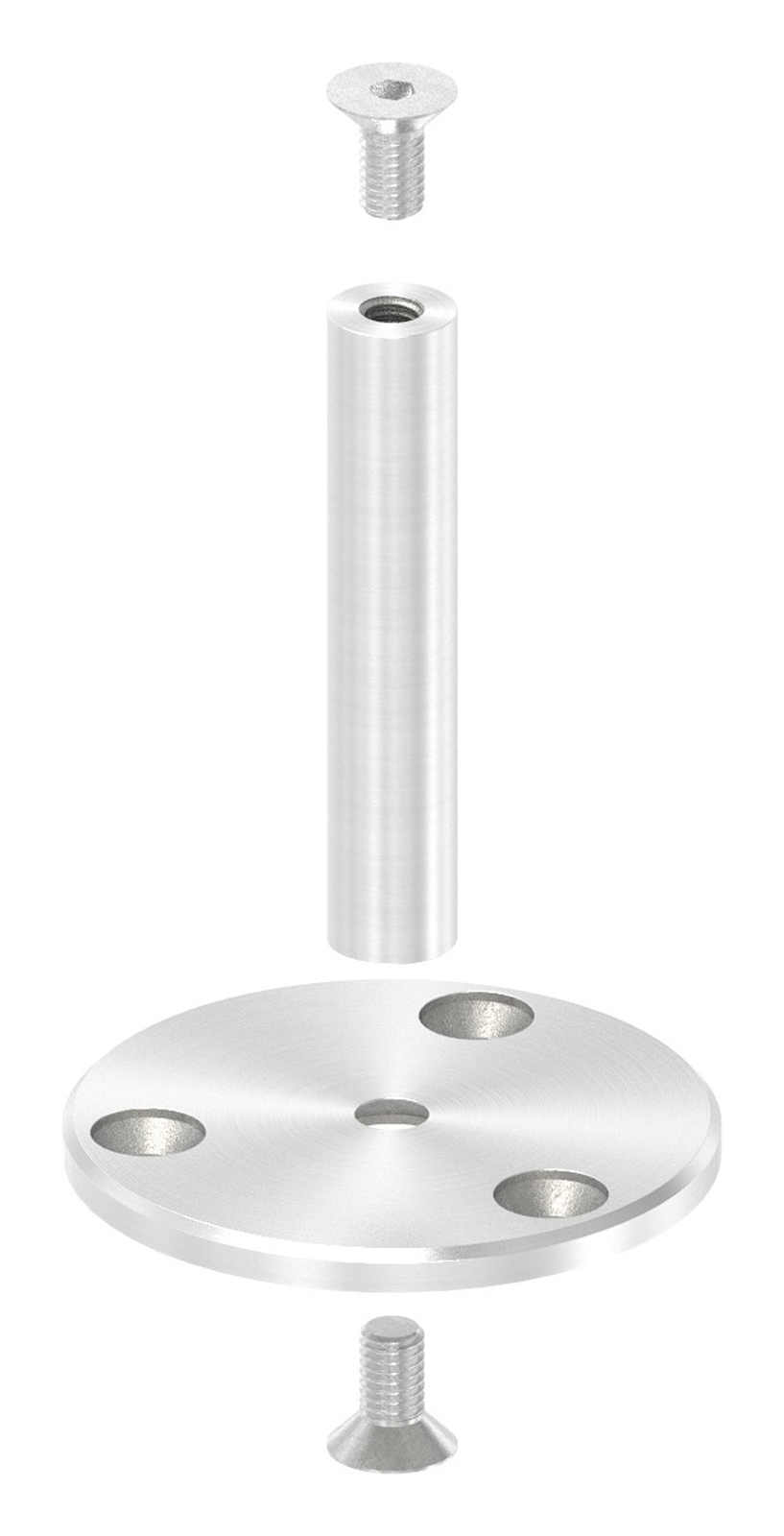 Tube rond en aluminium 6063 SOURCING MAP - 300mm de longueur - 20mm OD - 10-18mm ID - sans