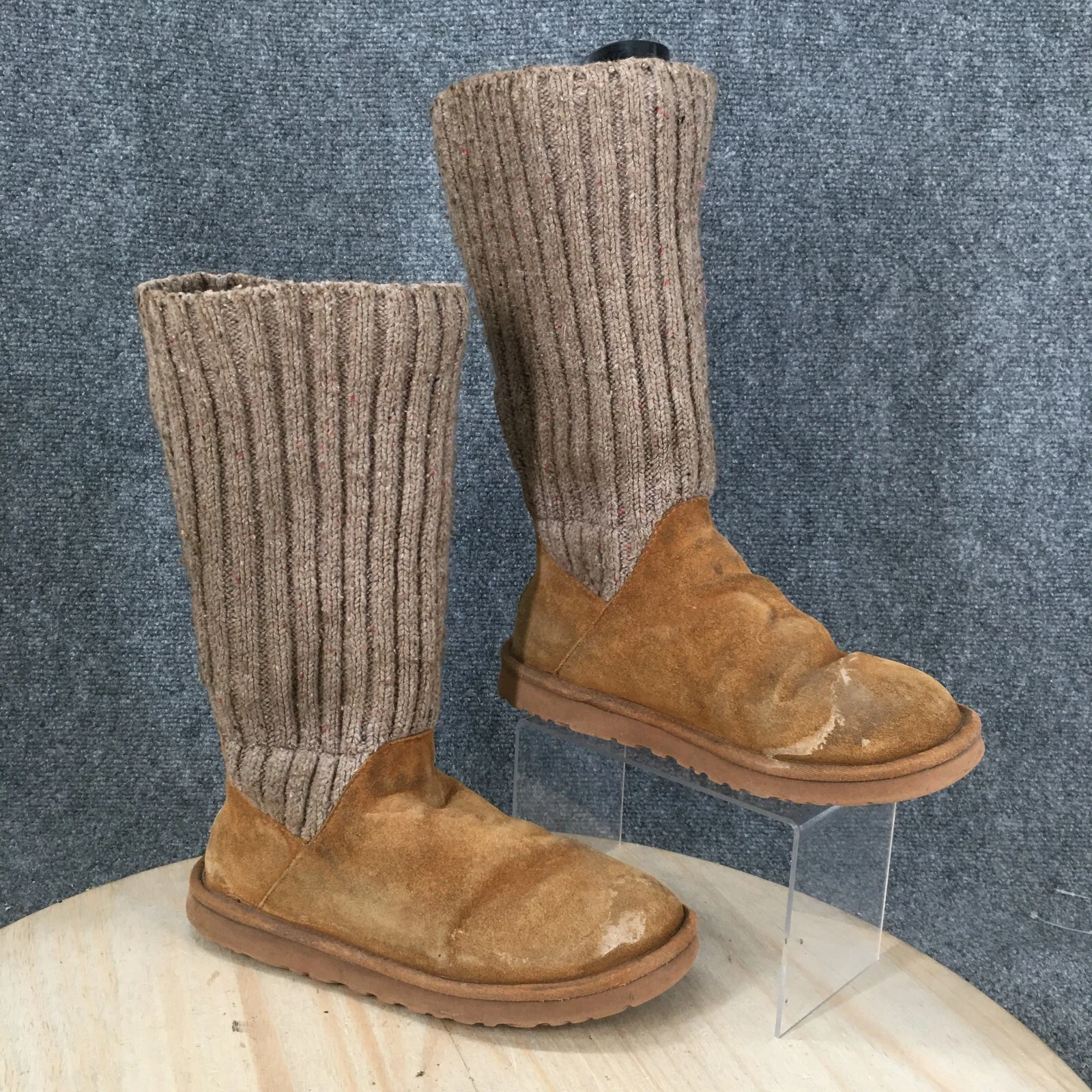 Stivali UGG donna 8 Cambridge pelle di pecora metà polpaccio pull on 1003175 marroni