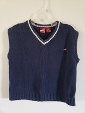 Vintage John Henry Navy Kids Sweater Vest Size L 6 FO