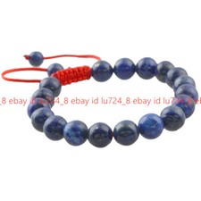 New Natural 10MM Lapis Lazuli Gem Tibet Buddhist Prayer Beads Mala Bracelet