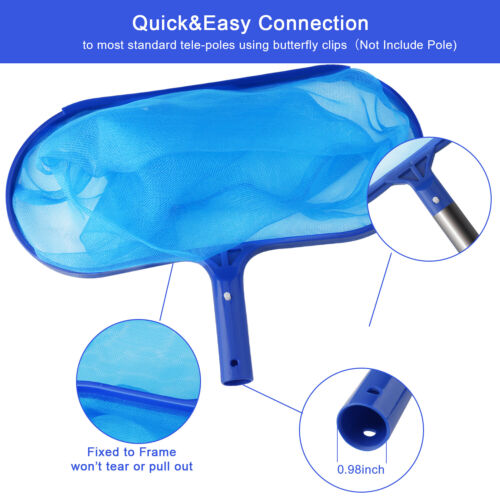 Profi Pool Skimmer - tiefes/flaches Laubrechen Netz mit Stange - feinmaschiger Beutel USA - Bild 27 von 54