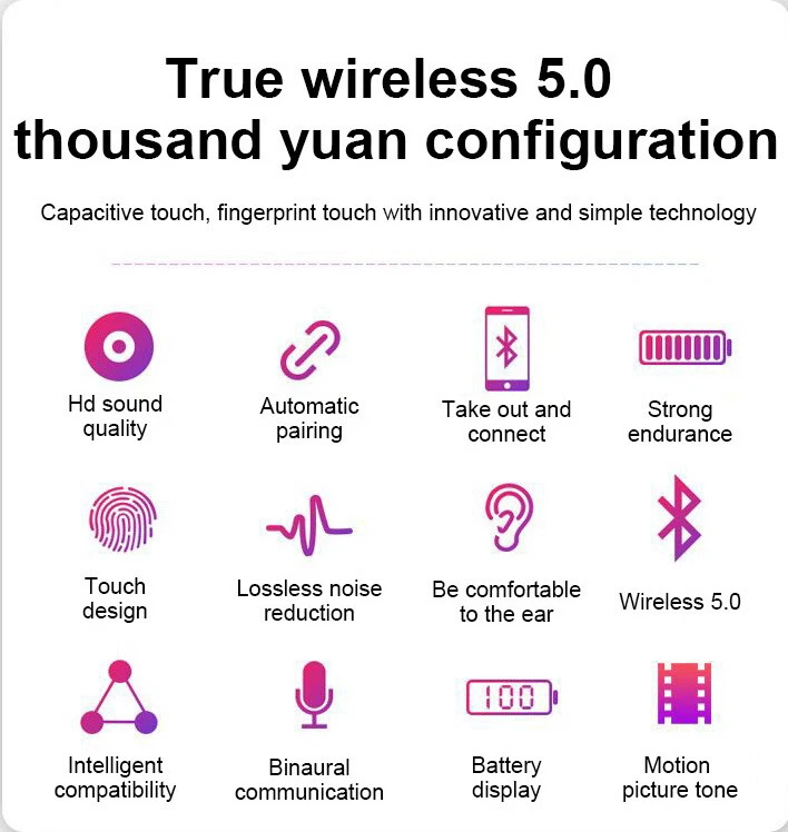 Wireless Earbuds For Kids Military Camo Bluetooth LED TWS Noise Reduction - Image 4 of 4