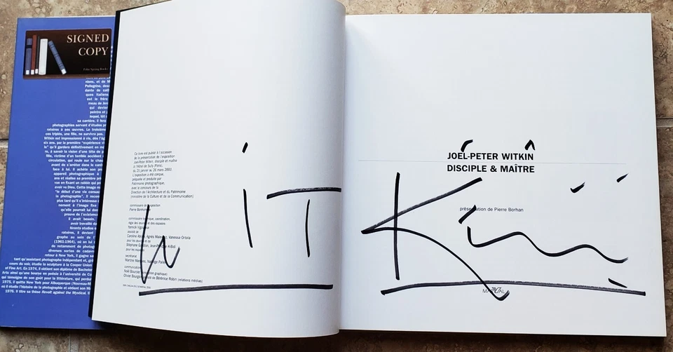 JOEL-PETER WITKIN редкая вручную подписанный французский первое издание сексуальный ученик и мастер - Изображение 2 из 4