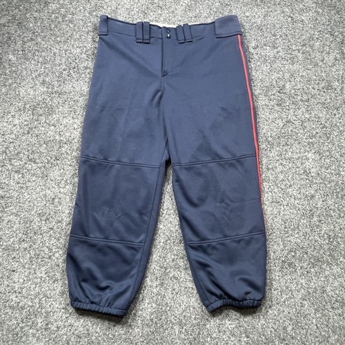 Mizuno Softball Pants Womens Size XL NEW Blue Red Elastic Bottom Double Knee