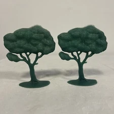 Plasco Rel 1950s-1960s Soft Plastic Trees Qty 2