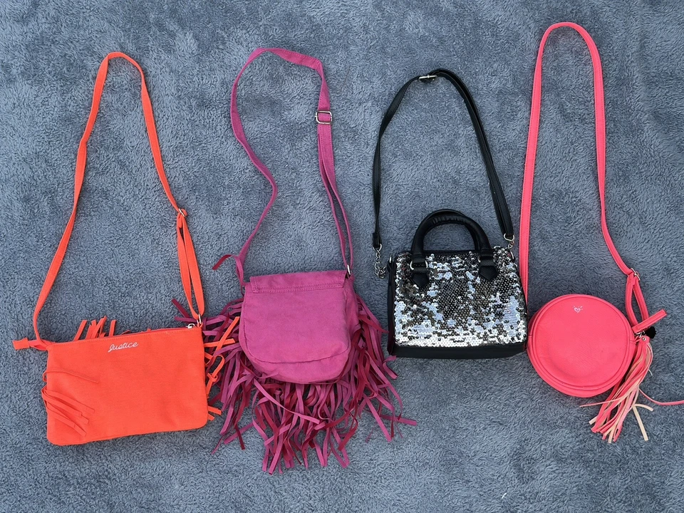 Monederos Justice, rosa, plata, coral negro, 4 Foto 2 de 4