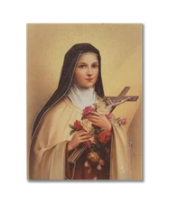 †ST. THERESE MARTIN: Small Wood Plaque – Catholic Gift