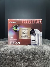 Canon ZR60 A MiniDV Video Camcorder and Accessories AS IS FOR PARTS 