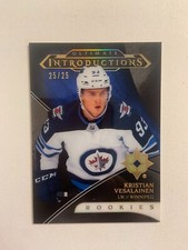 2018-19 UD Ultimate Introductions ONYX BLACK Kristian Vesalainen 25/25 EBAY 1/1