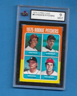 1975 OPC O-Pee-Chee #614 Rookie Pitchers Ruhle Siebert Kucek Miller KSA 9 High #