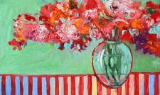 Sakura Original Oil Painting  8"x5" Impasto Modern Painting Pink Flowers Spring